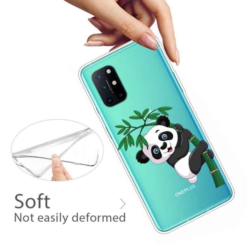 Hülle OnePlus 8T Transparenter Panda Auf Bambus