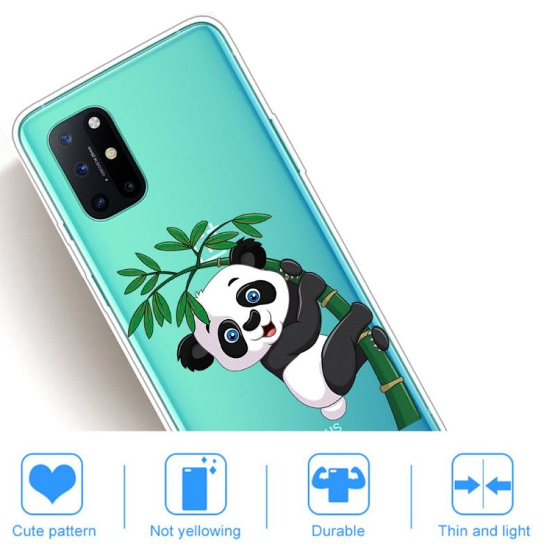 Hülle OnePlus 8T Transparenter Panda Auf Bambus