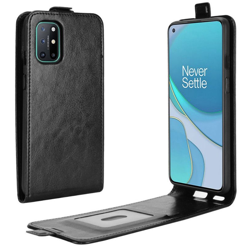 Lederhüllen OnePlus 8T Schwarz Faltbar