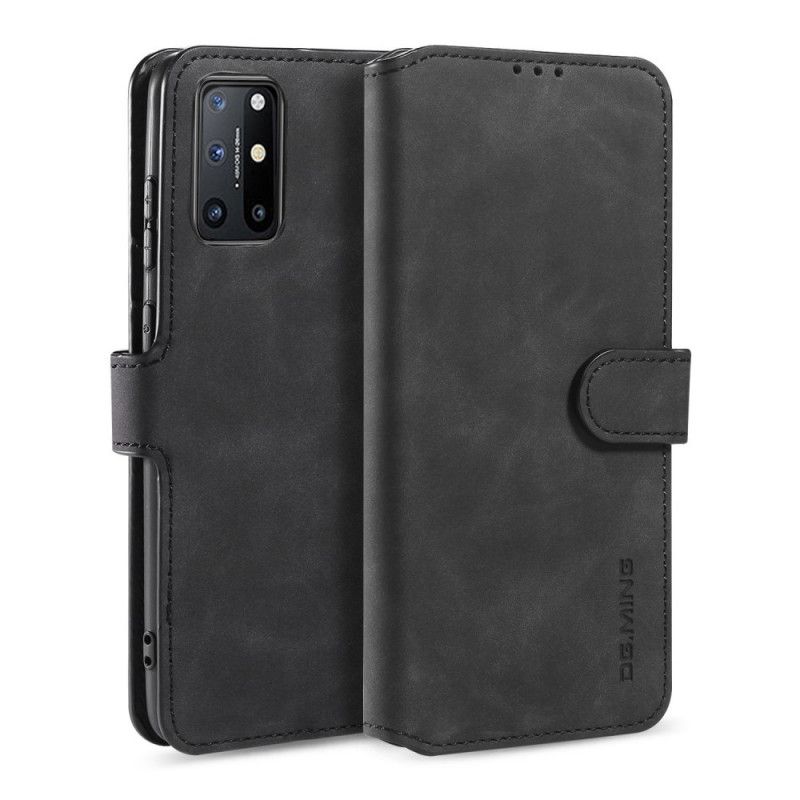 Lederhüllen OnePlus 8T Schwarz Handyhülle Retro Dg.Ming