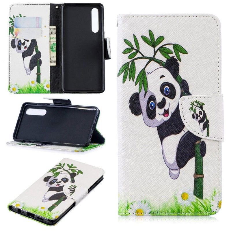 Lederhüllen Für Huawei P30 Panda Auf Bambus