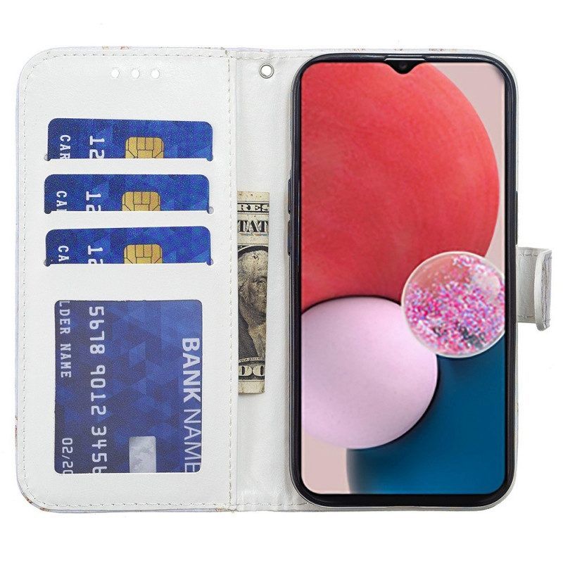 Flip Case Für Samsung Galaxy A13 Intensive Blumen