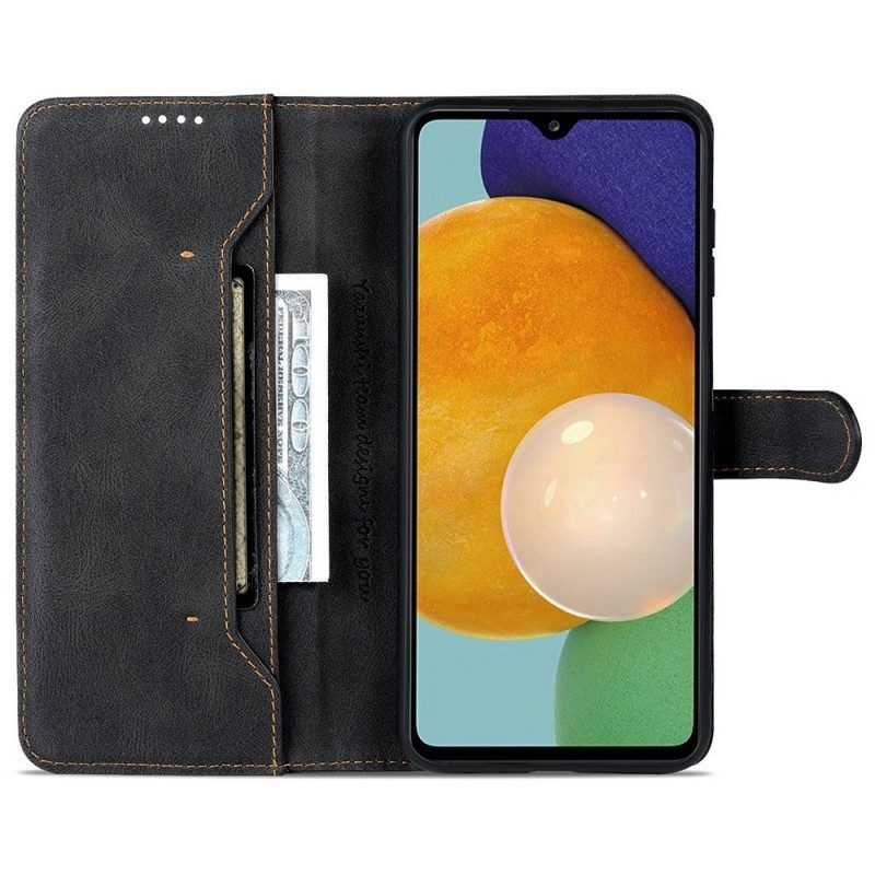 Flip Case Für Samsung Galaxy A13 Mit Kordel Azns Riemchen Im Vintage-stil