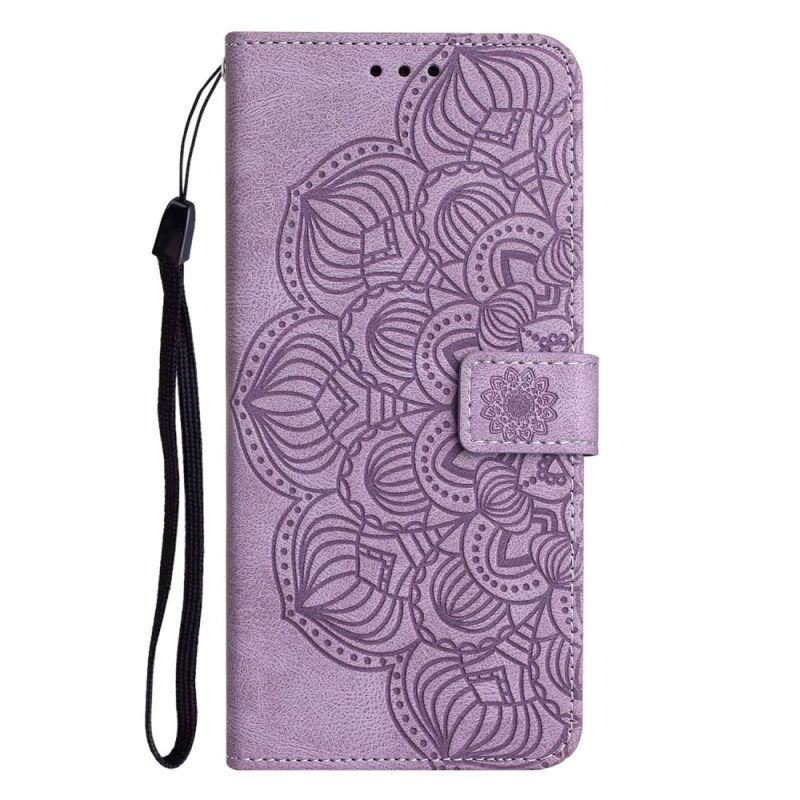 Flip Case Für Samsung Galaxy A13 Mit Kordel Vintage-riemchen-mandala