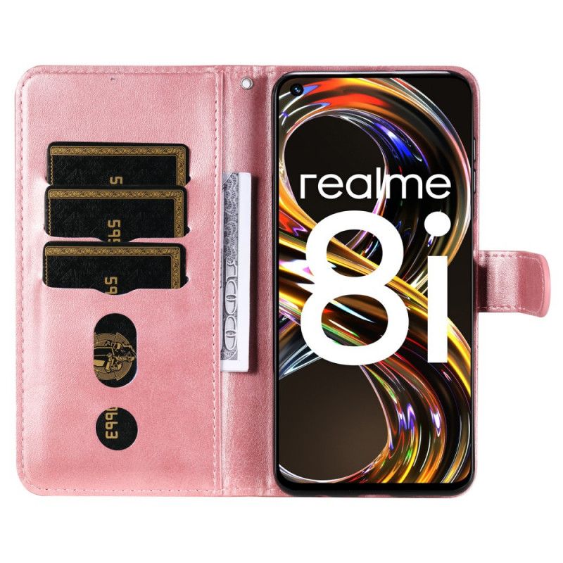 Lederhüllen Realme 8i Handyhülle Vintage Geldbörse