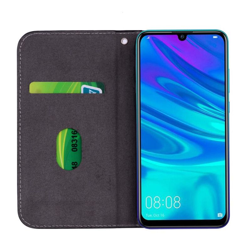 Flip Case Huawei P Smart 2019 Lila Krokodilhauteffekt Und Pailletten