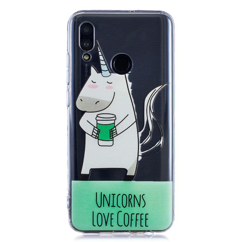 Hülle Huawei P Smart 2019 Handyhülle Einhorn Lieben Kaffee