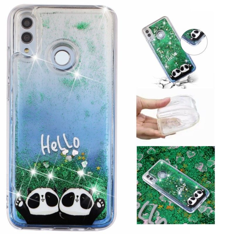 Hülle Huawei P Smart 2019 Handyhülle Hallo Pandas Glitzer