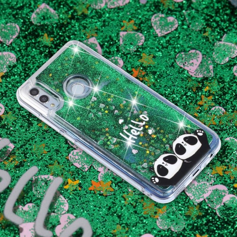 Hülle Huawei P Smart 2019 Handyhülle Hallo Pandas Glitzer