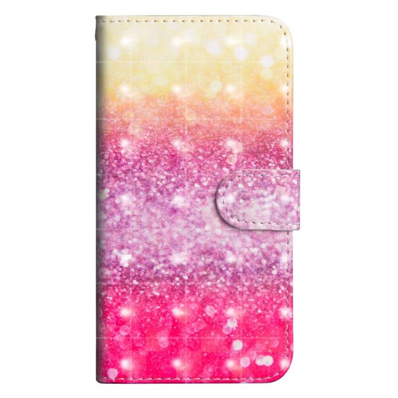 Lederhüllen Huawei P Smart 2019 Handyhülle Gradient Magenta Glitter