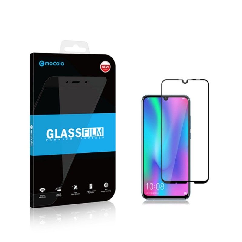 Schutz Aus Gehärtetem Glas Für Huawei P Smart 2019 Schwarz Mocolo