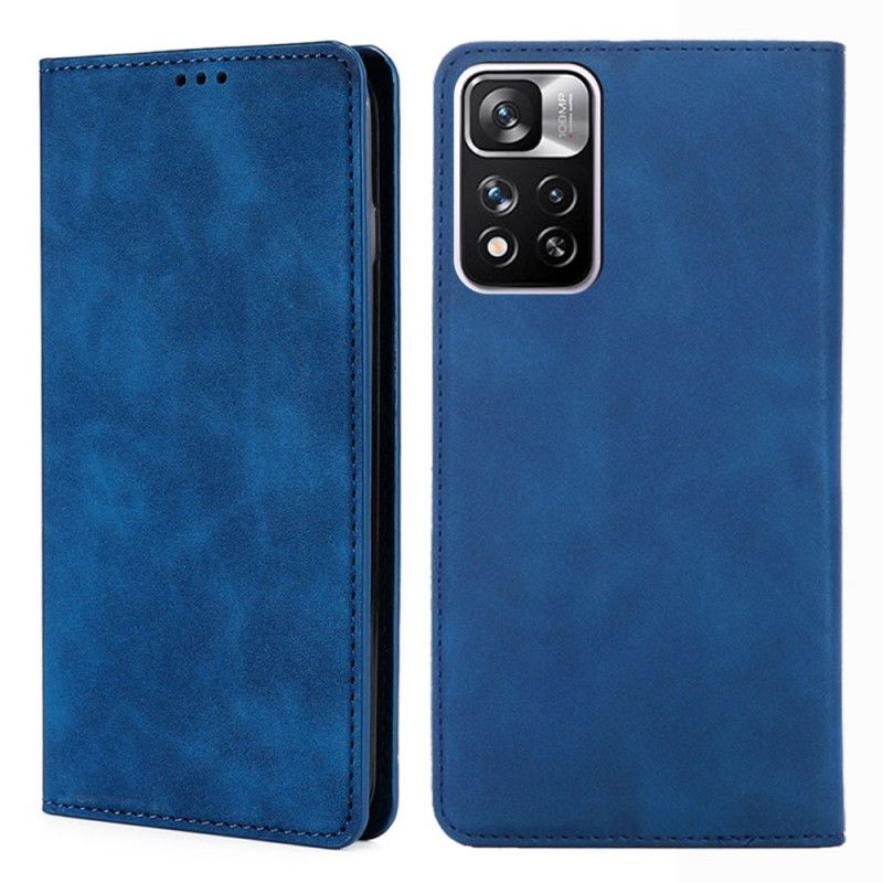 Flip Case Für Xiaomi Redmi Note 11 Pro / Note 11 Pro Plus Skin-touch-lederoptik