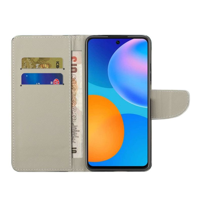 Lederhüllen Xiaomi Redmi Note 11 Pro / Note 11 Pro Plus Handyhülle Bleib Ruhig Und Strahle