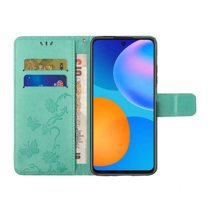 Lederhüllen Xiaomi Redmi Note 11 Pro / Note 11 Pro Plus Handyhülle Schmetterlinge Und Blumen Asiens