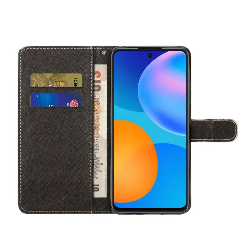 Lederhüllen Xiaomi Redmi Note 11 Pro / Note 11 Pro Plus Handyhülle Schwarze Katzenaugen Mit Riemchen