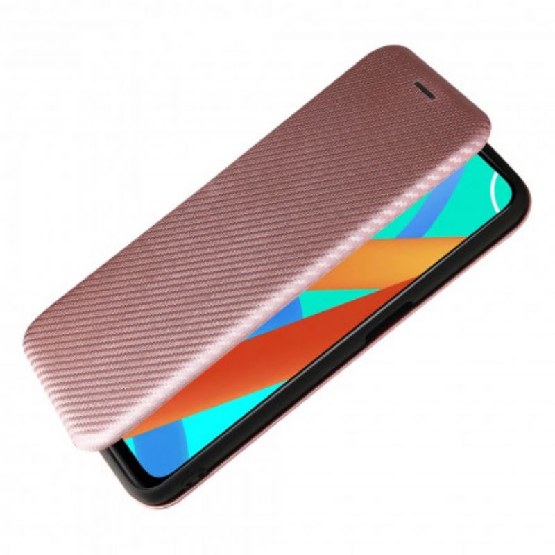 Flip Case Für Realme 8 5g Farbiges Carbon-silikon