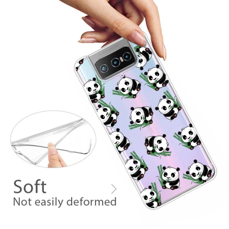 Hülle Asus Zenfone 7 / 7 Pro Kleine Pandas