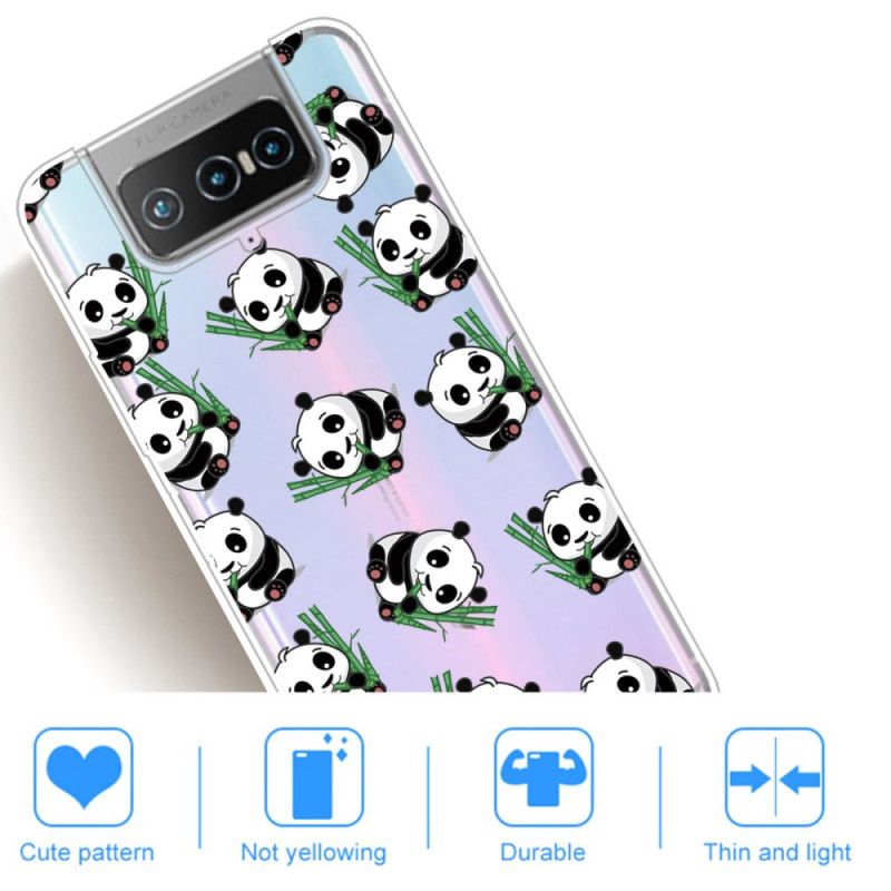 Hülle Asus Zenfone 7 / 7 Pro Kleine Pandas