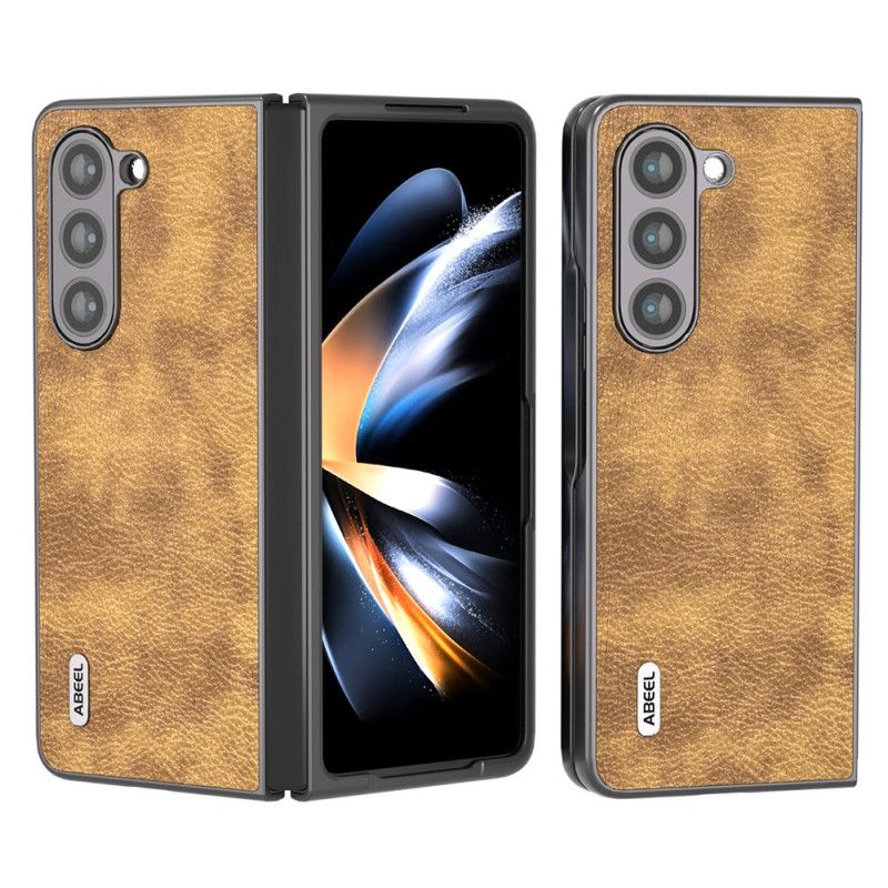 Hülle Samsung Galaxy Z Fold 5 Litschi-kunstleder Abeel