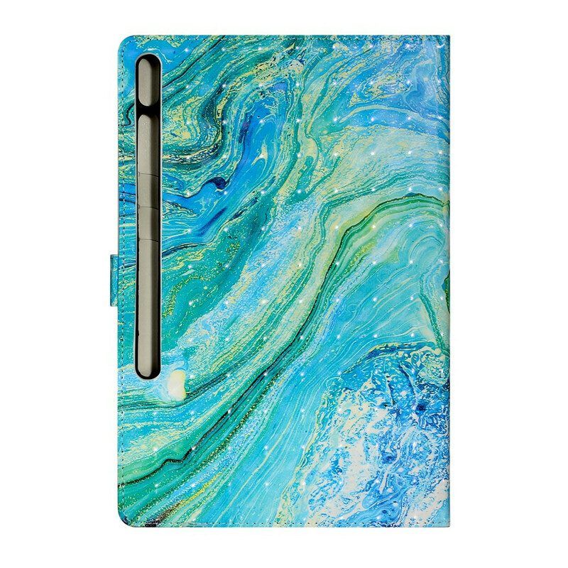 Flip Case Für Samsung Galaxy Tab S8 Plus / Tab S7 Plus Grüne Welle