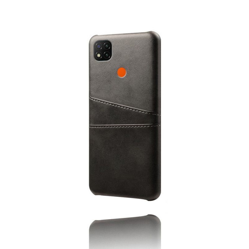 Hülle Für Xiaomi Redmi 9C Schwarz Doppelter Ksq-Kartenhalter