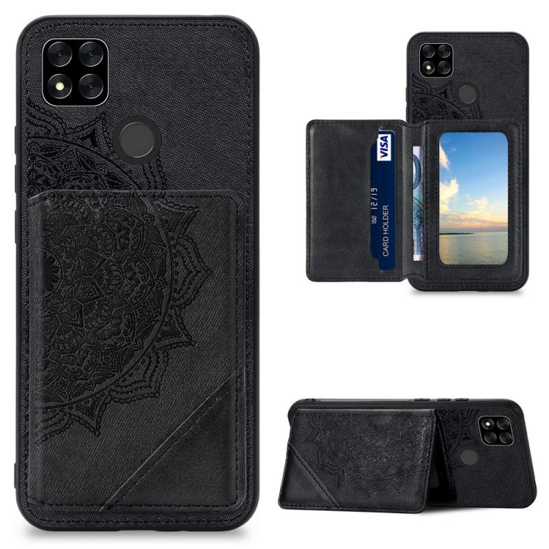 Hülle Xiaomi Redmi 9C Schwarz Multifunktionales Mandala-Design