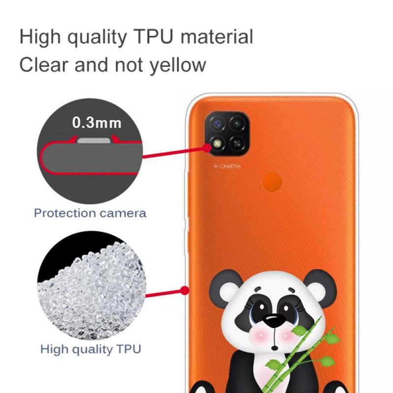 Hülle Xiaomi Redmi 9C Transparenter Trauriger Panda