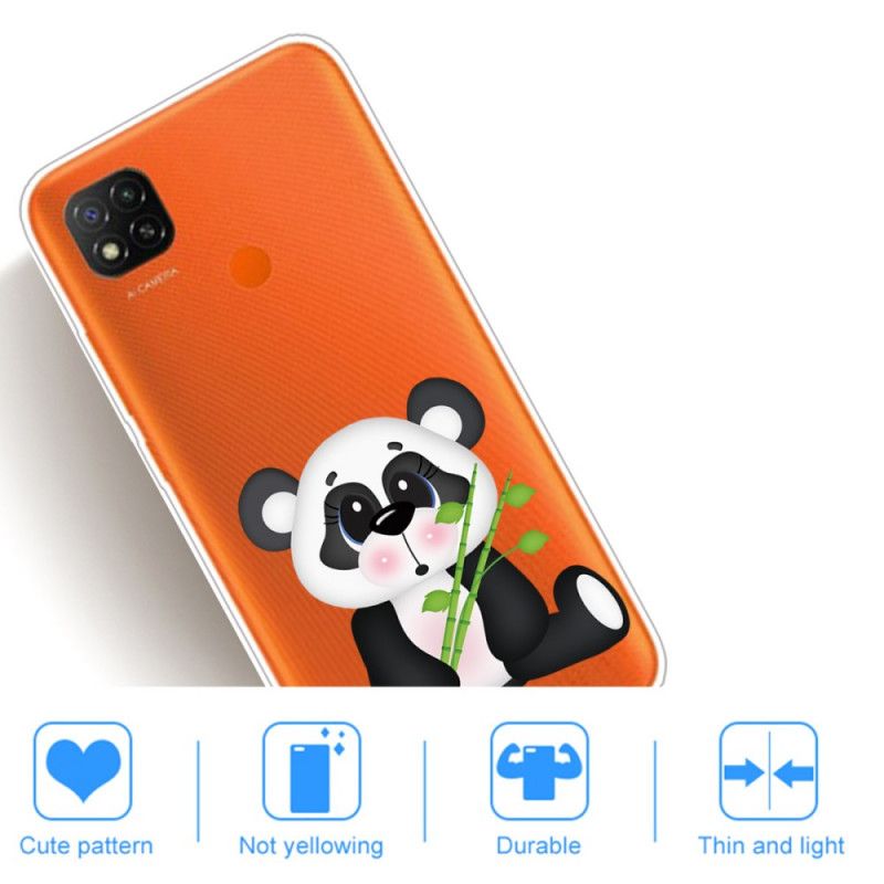 Hülle Xiaomi Redmi 9C Transparenter Trauriger Panda