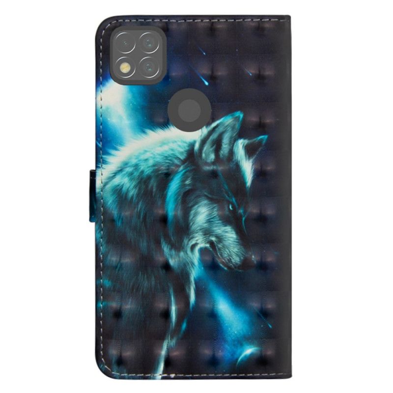 Lederhüllen Xiaomi Redmi 9C Majestätischer Wolf