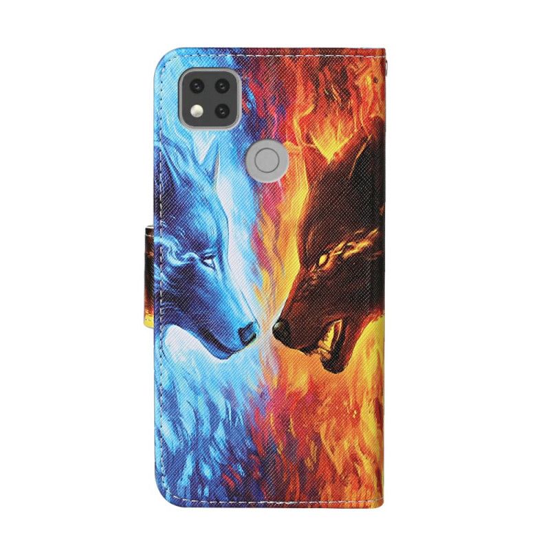 Lederhüllen Xiaomi Redmi 9C Wolf Aus Eis Und Feuer