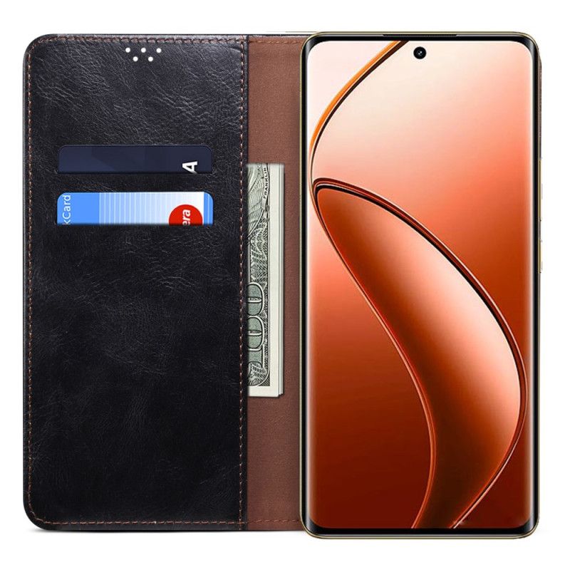 Flip Case Realme 12 Pro / 12 Pro Plus Gewachstes Kunstleder