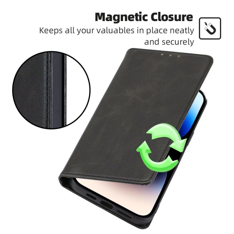 Flip Case Realme 12 Pro / 12 Pro Plus Ledereffekt