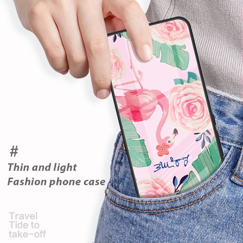 Hülle Für Huawei Pura 70 Rosa Blumen Aus Gehärtetem Glas