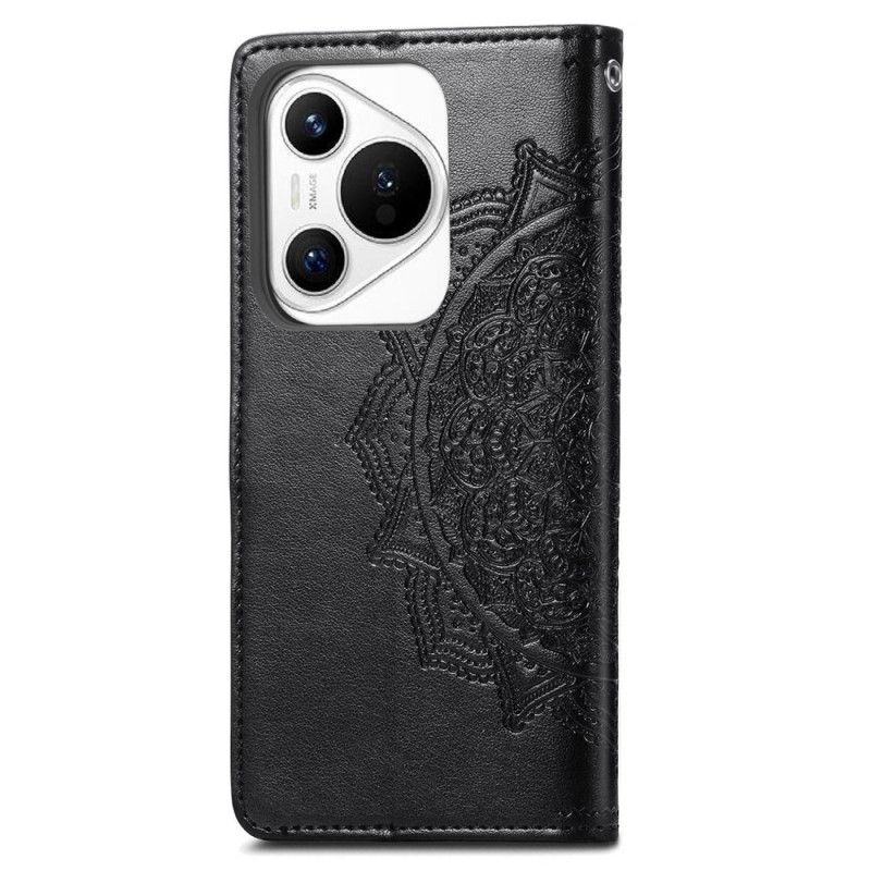 Lederhüllen Für Huawei Pura 70 Barockes Mandala Mit Riemen