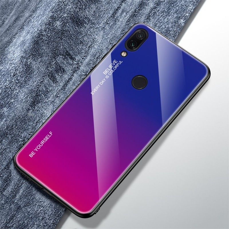 Hülle Xiaomi Redmi Note 7 Dunkelblau Handyhülle Verzinkte Farbe