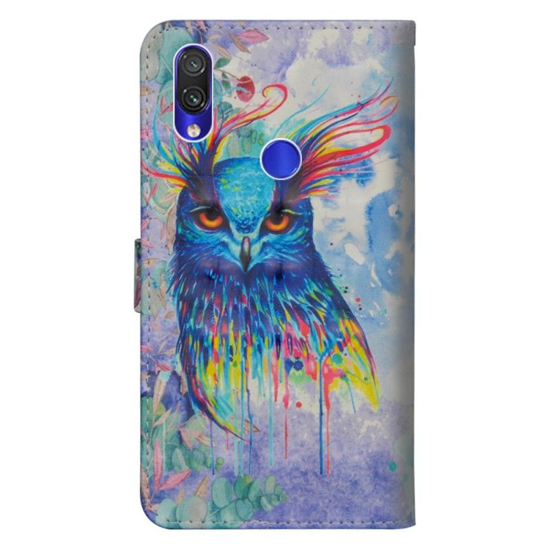 Lederhüllen Xiaomi Redmi Note 7 Aquarellvogel