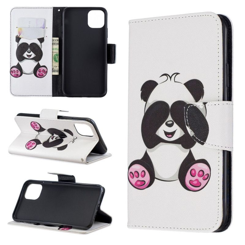 Lederhüllen Für iPhone 11 Pro Max Lustiger Panda