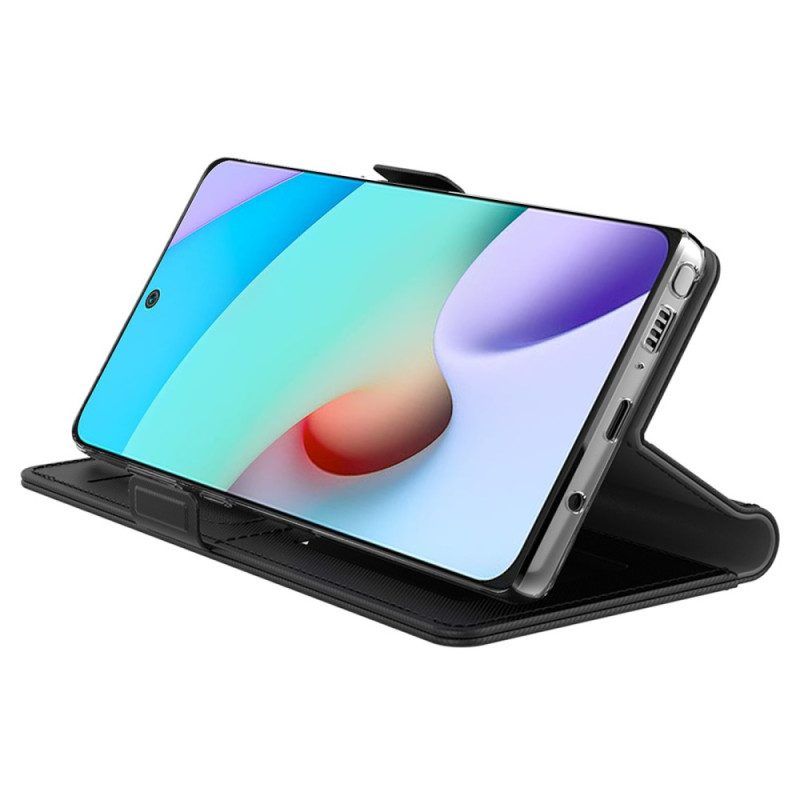 Flip Case Für Xiaomi Redmi Note 12 5G Abnehmbarer Spiegel Und Kartenhalter