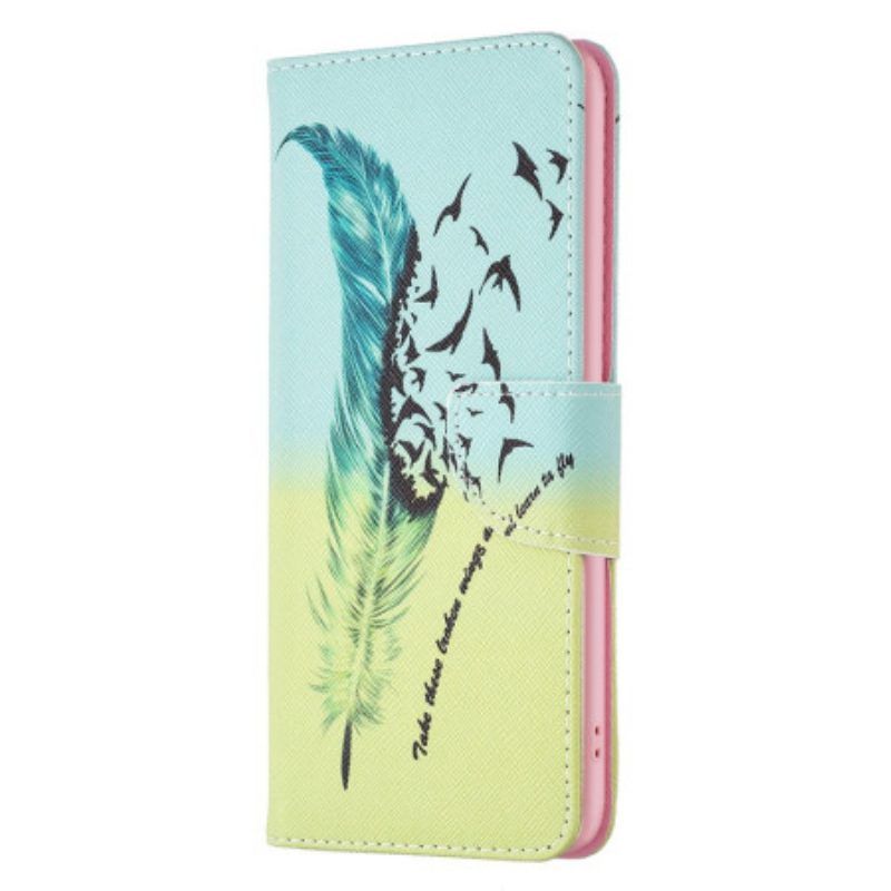 Flip Case Für Xiaomi Redmi Note 12 5G Feder