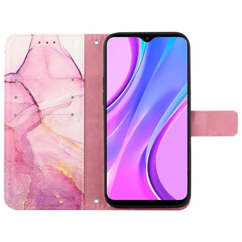 Flip Case Für Xiaomi Redmi Note 12 5G Marmor-schultergurt