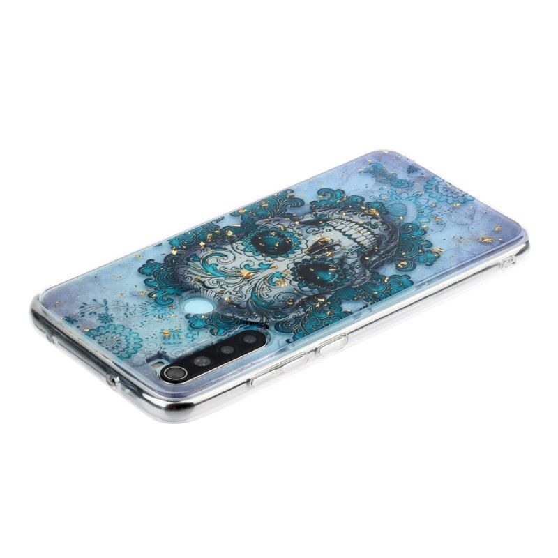 Hülle Xiaomi Redmi Note 8 Handyhülle Blauer Schädel