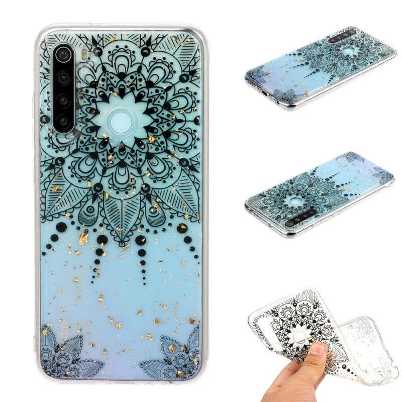 Hülle Xiaomi Redmi Note 8 Handyhülle Transparentes Graues Mandala