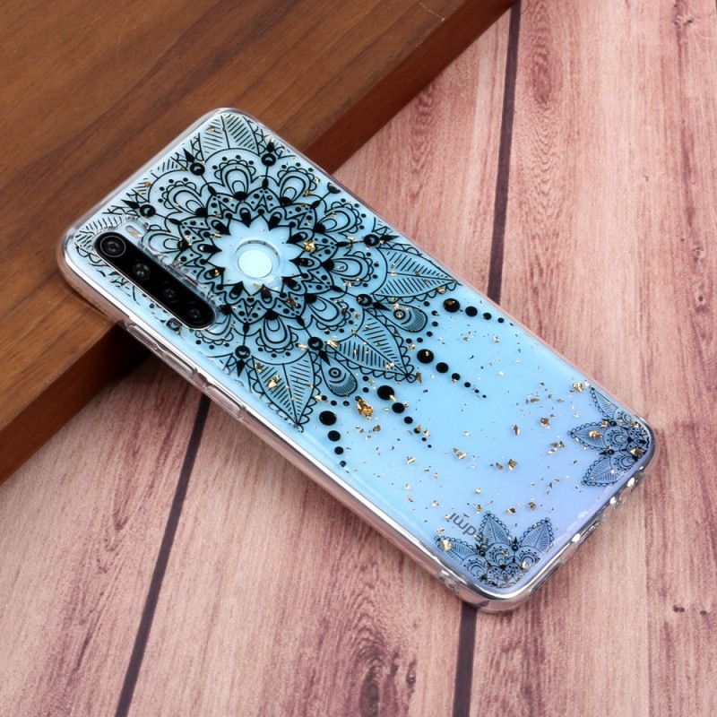 Hülle Xiaomi Redmi Note 8 Handyhülle Transparentes Graues Mandala