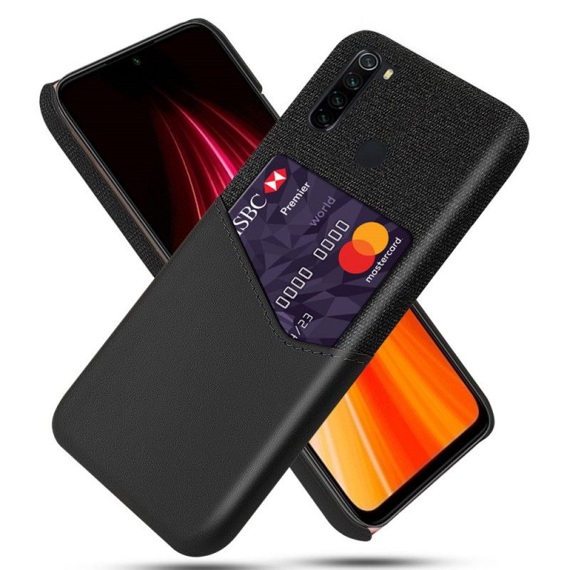 Hülle Xiaomi Redmi Note 8 Schwarz Ksq Karteninhaber