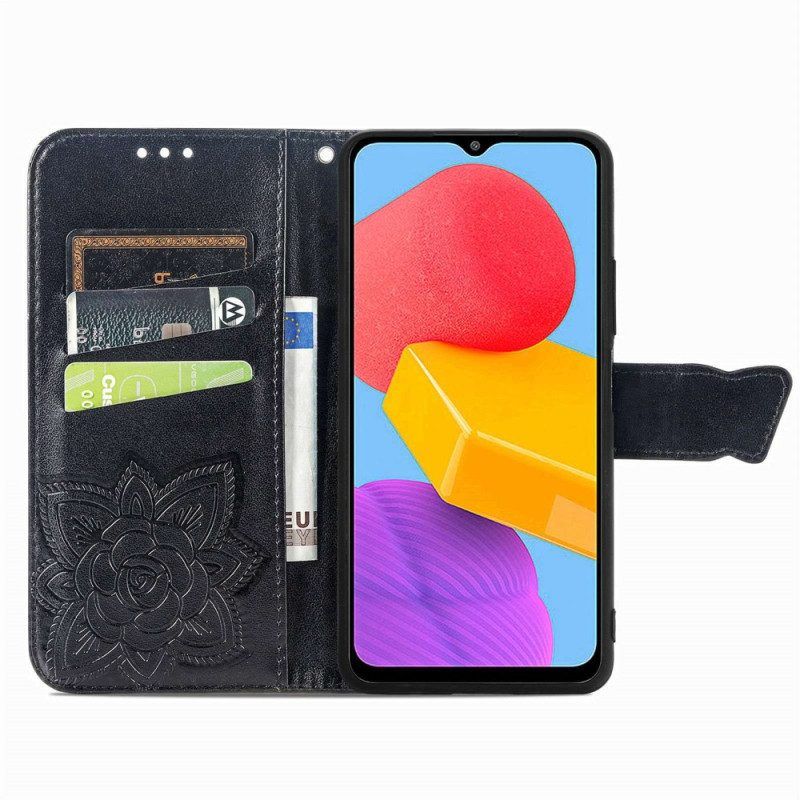 Flip Case Für Samsung Galaxy M13 Barocker Schmetterling