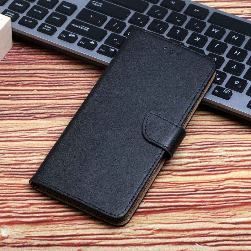 Flip Case Für Samsung Galaxy M13 Echtes Nappaleder