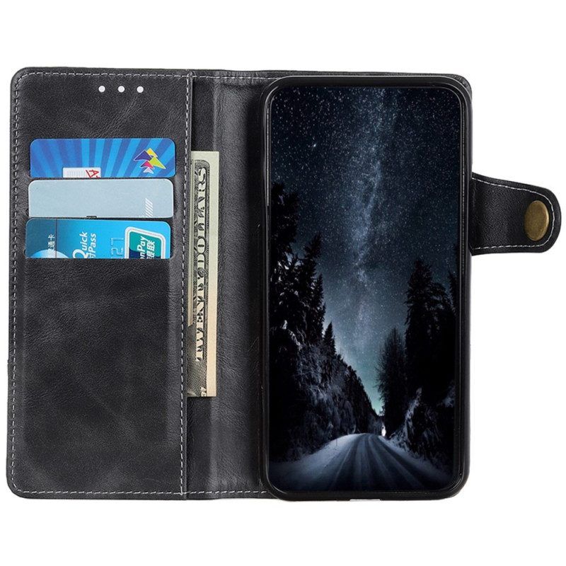 Flip Case Für Samsung Galaxy M13 Künstlerischer Knopf