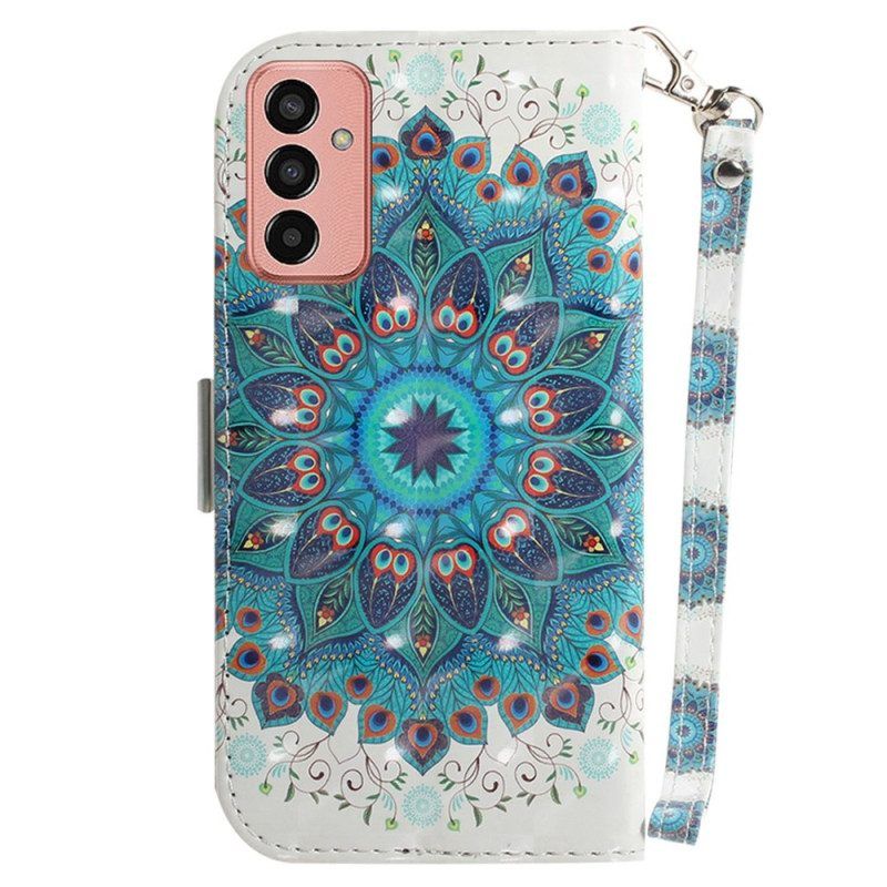 Lederhüllen Für Samsung Galaxy M13 Mandala Mit Schlüsselband