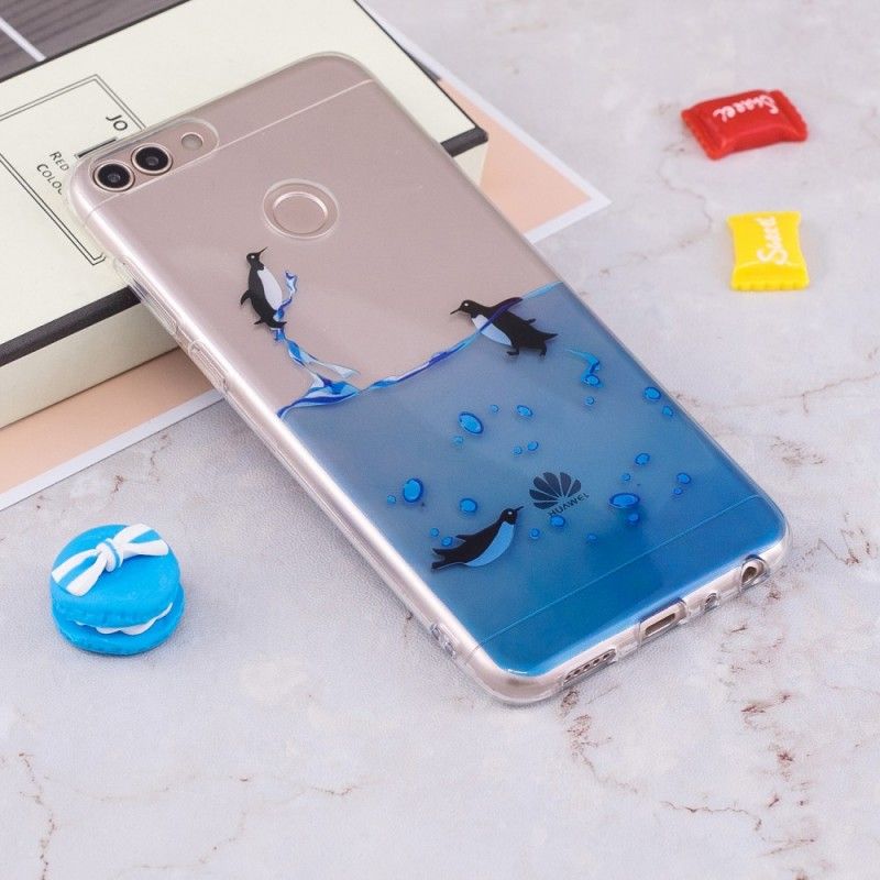 Hülle Huawei P Smart Transparentes Pinguinspiel