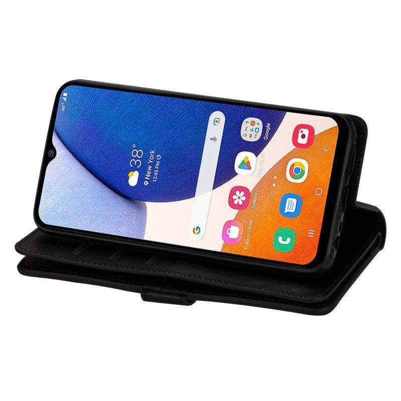 Flip Case Für Samsung Galaxy A54 5G Mit Kordel Geldbörse Mit Schlüsselband